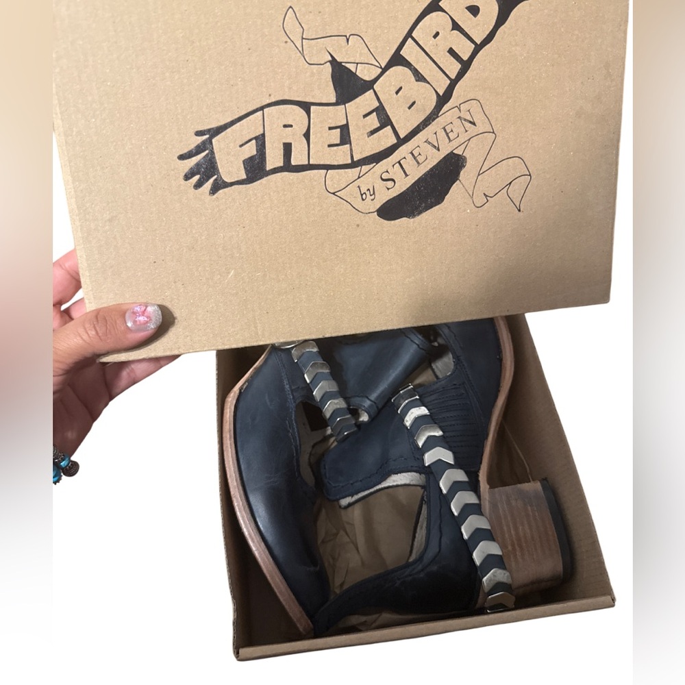 Freebird by Steven blade leather moto buckle booties - Picture 10 of 11